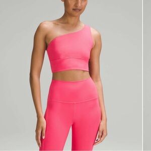 lululemon Align Asymmetrical Bra size 4 AND leggings size 2 set - Lip Gloss Pink